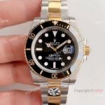 Copy Rolex Submariner 2-Tone Black Dial 3135 Watch